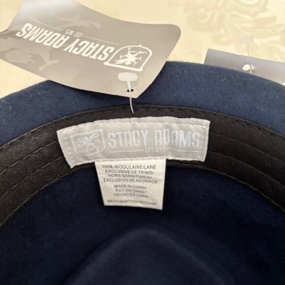 Stacy Adams Men's Wool Diamond Crown Fedora - Picture 6 of 8